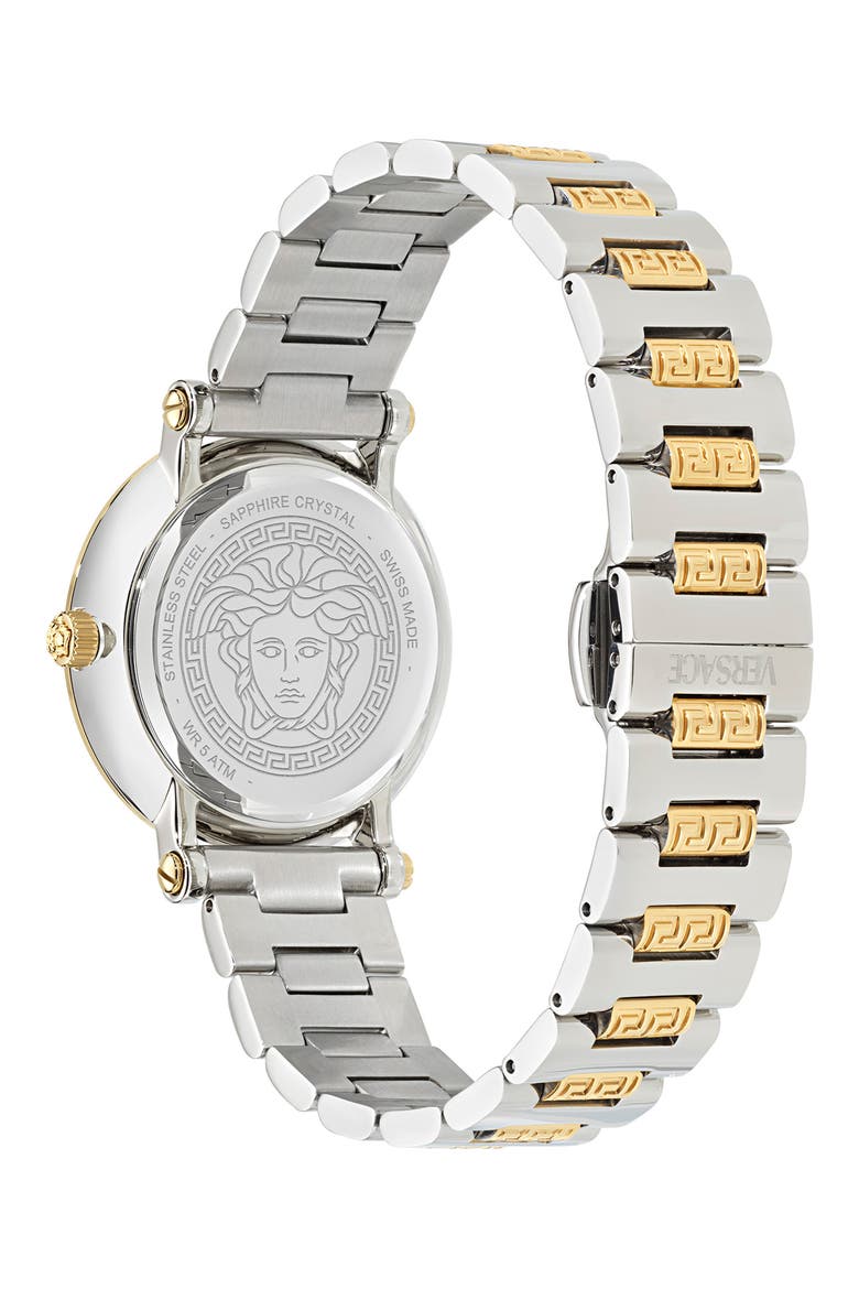 Greca Sphere Bracelet Watch, 35mm, Alternate, color, TWO TONE