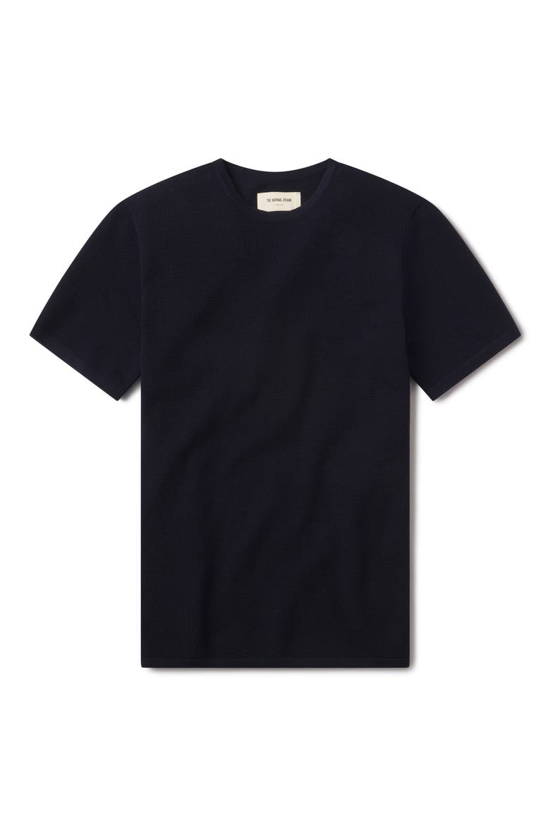 Driftknit Short Sleeve Sweater, Alternate, color, NAVY