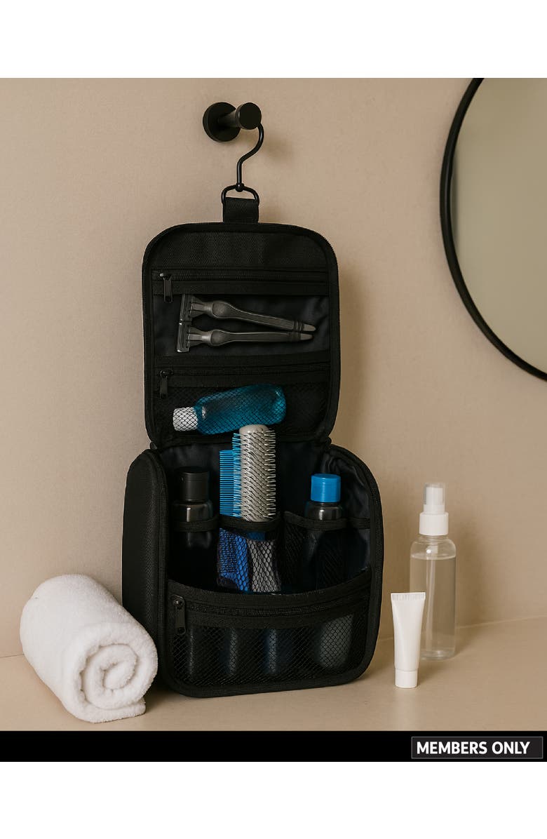 Members Only Expandable Travel Organizer Bag, Alternate, color, Black