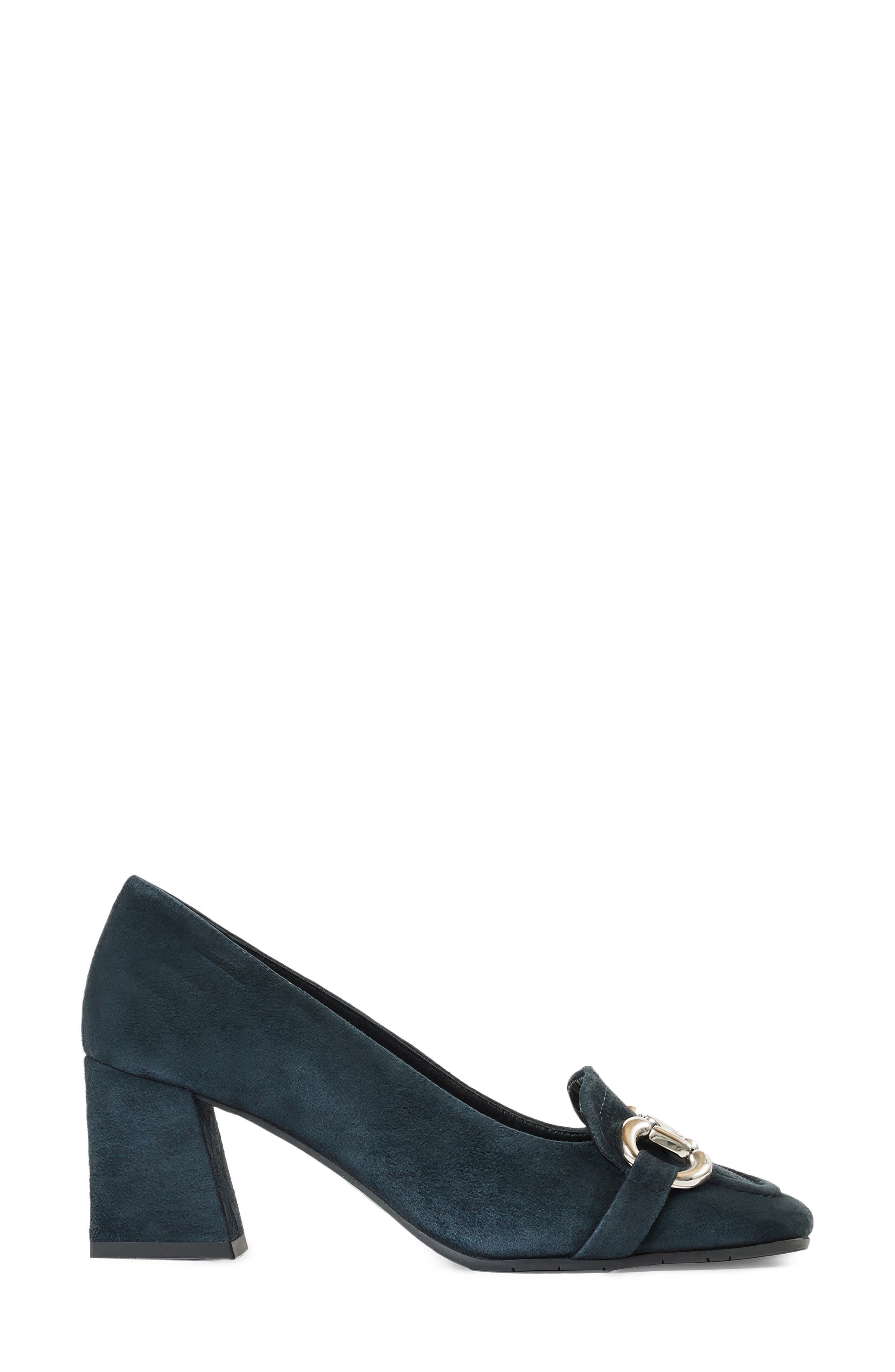 Claudine Weatherproof Pump, Alternate, color, NAVY SUEDE