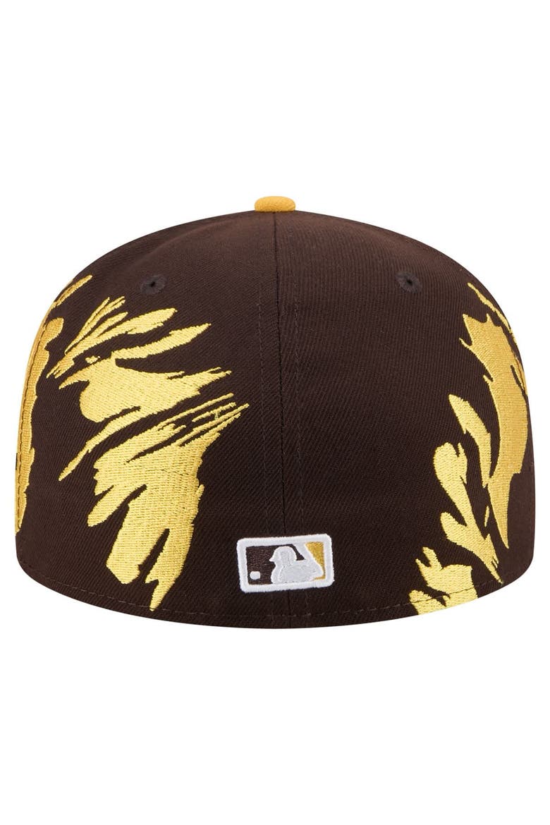 Men's New Era Brown/Gold San Diego Padres Retro Pattern 59FIFTY Fitted Hat, Alternate, color, Brown