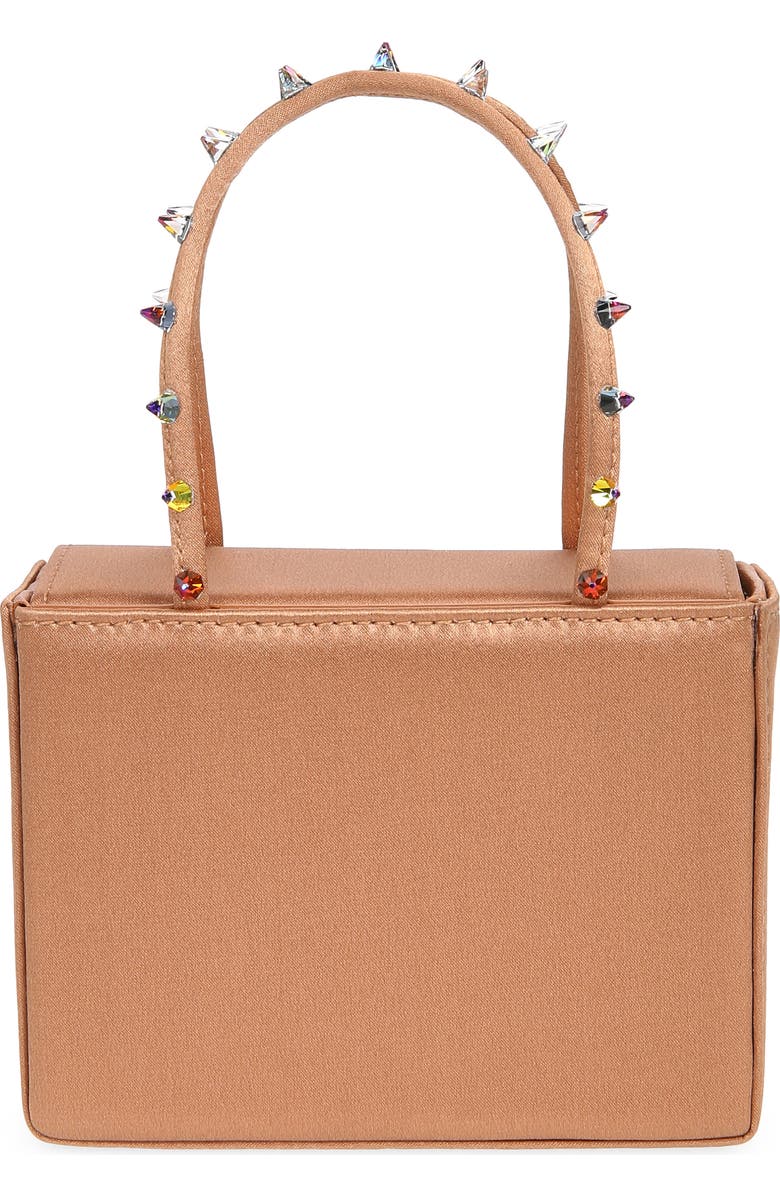 Amina Muaddi Superamini Julia Studded Top Handle Bag, Alternate, color,