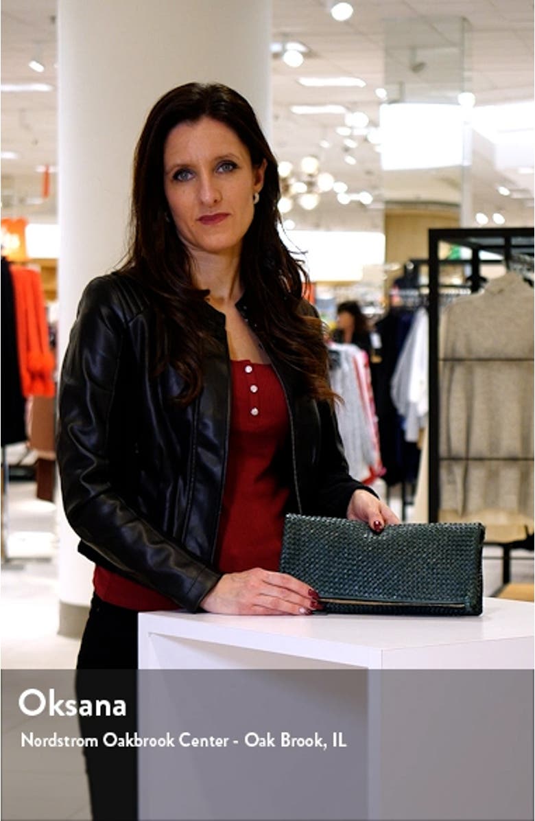 Foldover Leather Clutch, sales video thumbnail