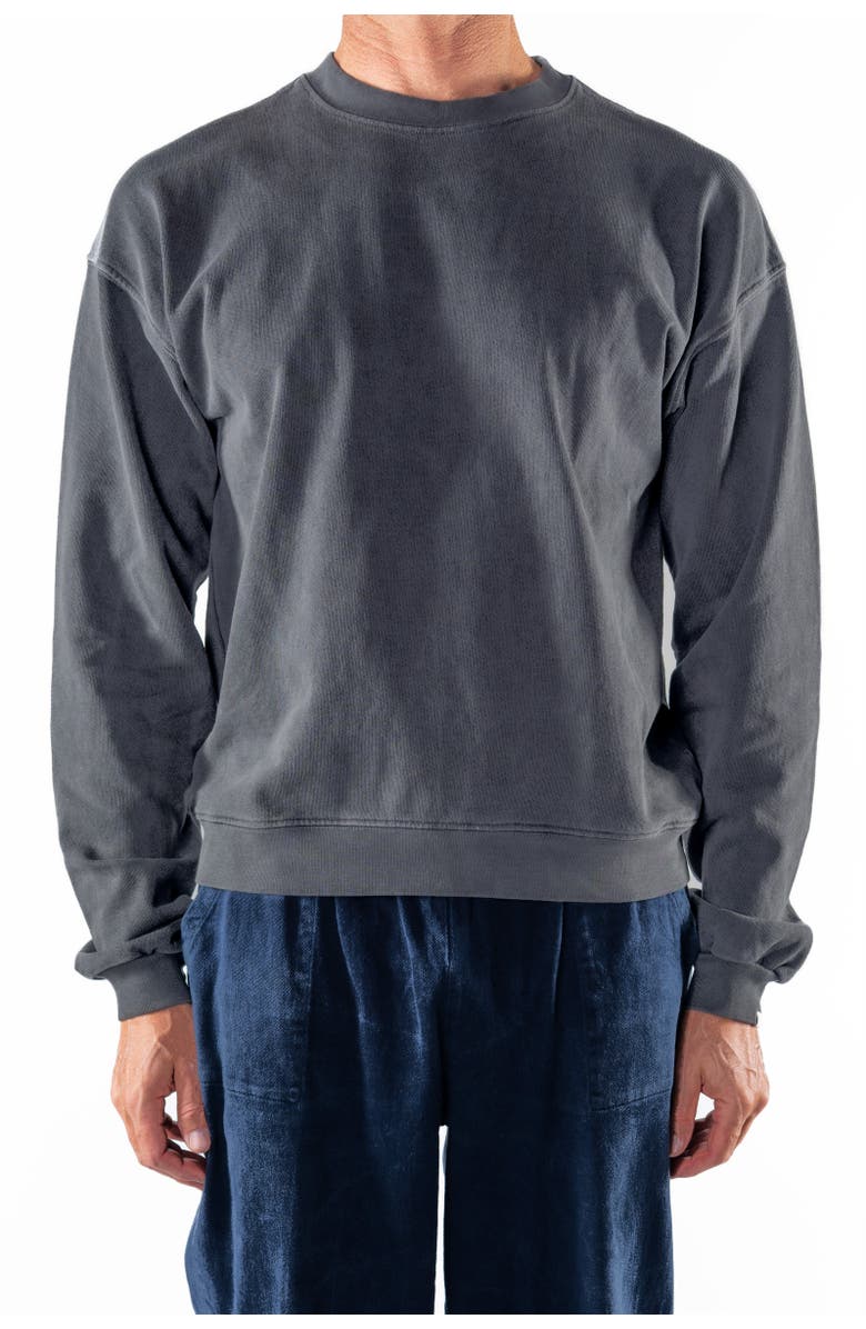 ARIKO Gender Inclusive Post Surf Crew Sweatshirt, Alternate, color, Sea Grey