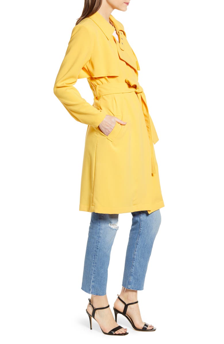 Something Navy Drapey Trench Coat, Alternate, color, 