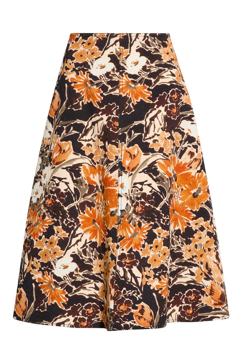 Floral A-Line Skirt, Main, color, EBR40 FLUO PINK