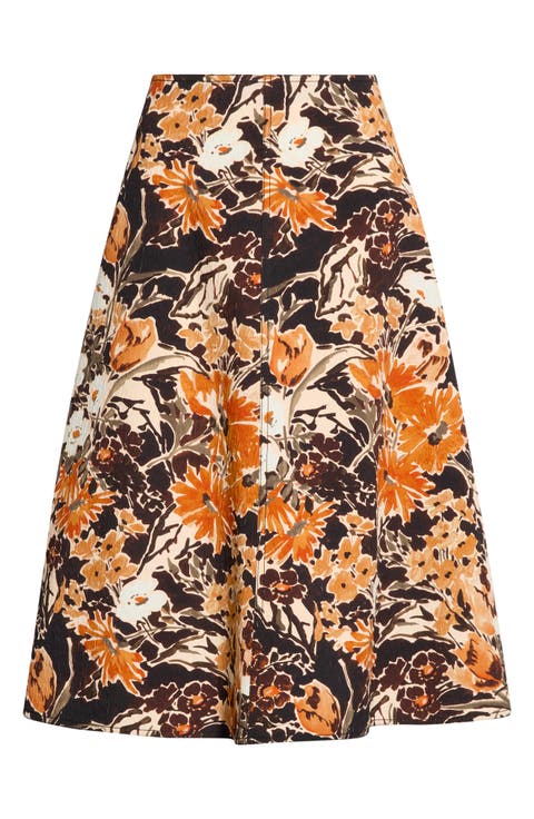 Floral A-Line Skirt