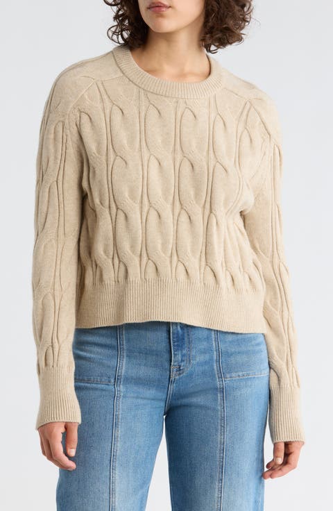 Cable Stitch Crewneck Sweater