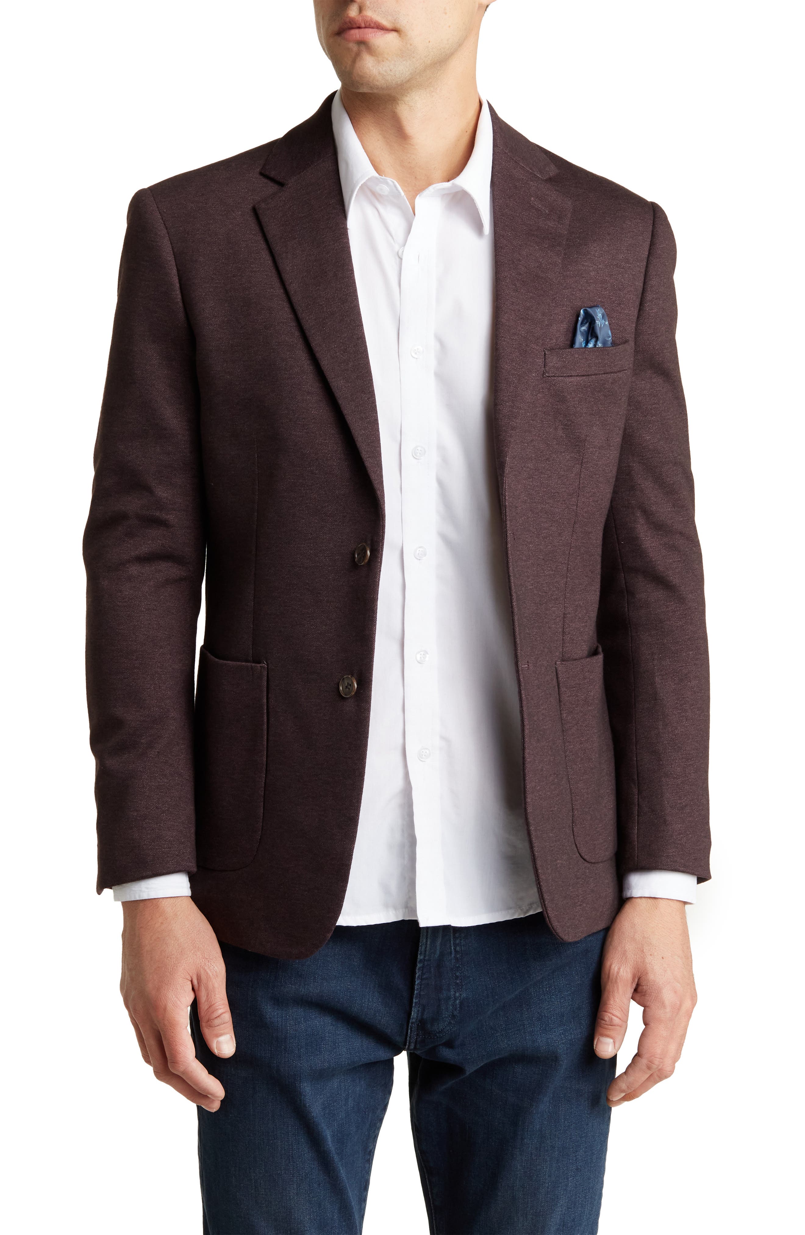 Lucky Brand Notch Lapel Cotton Blend Sport Coat