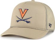 '47 Men's '47 Khaki Virginia Cavaliers Foam Front Mesh Trucker Snapback Hat