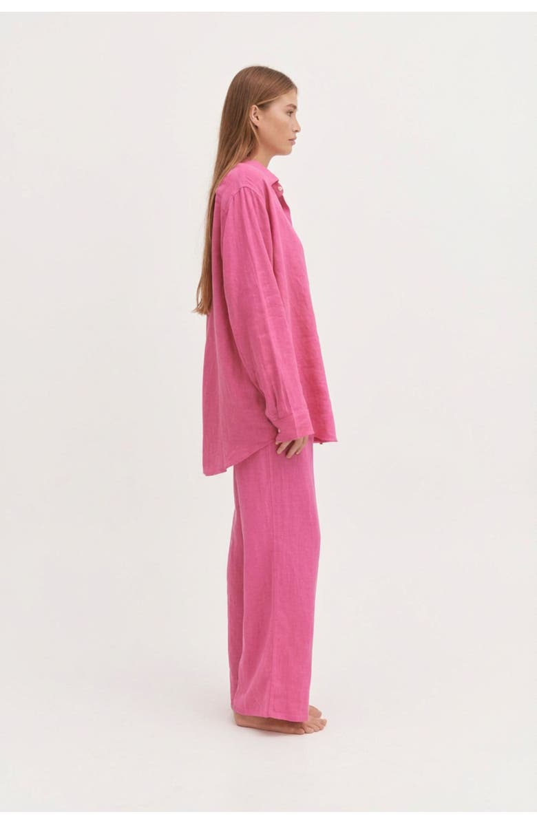 Desmond & Dempsey Lounge Pajama Shirt, Alternate, color, Pink