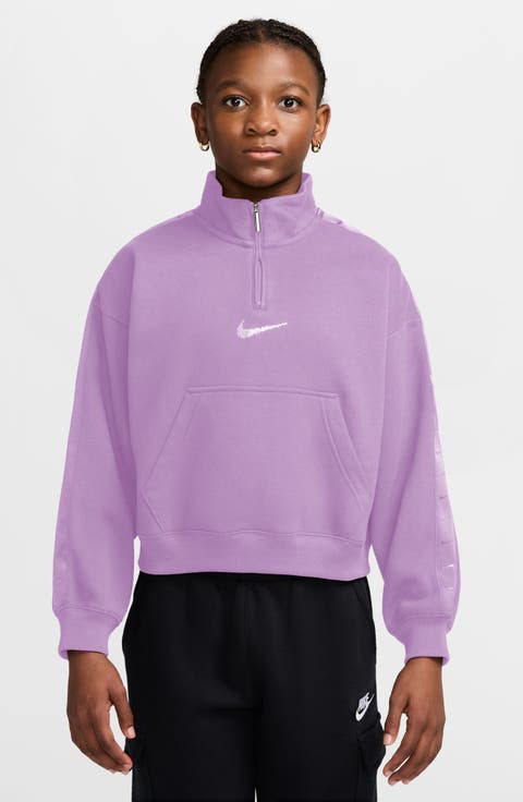 Kids' Sportswear Studio Fleece Quarter Zip Sweatshirt
