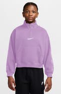 Nike Kids' Sportswear Studio Fleece Quarter Zip Sweatshirt