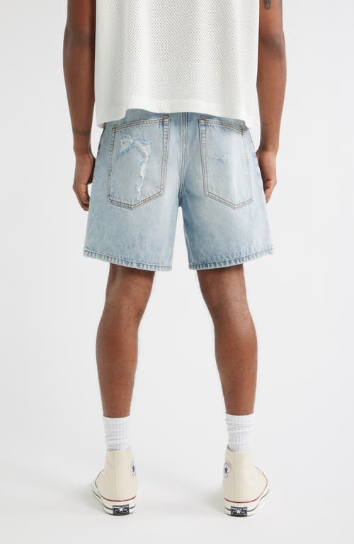 Elwood Trail Cotton Denim Shorts In Blue