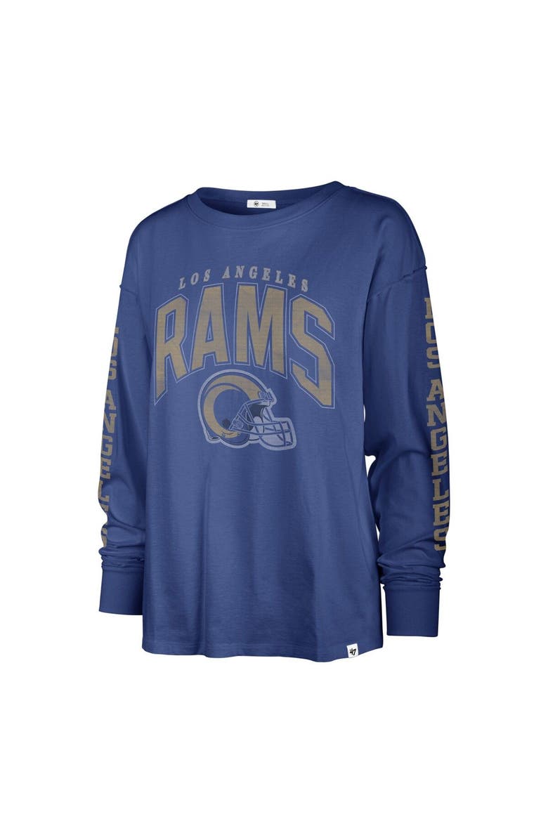 '47 Women's '47 Royal Los Angeles Rams Tom Cat Lightweight Long Sleeve T-Shirt, Alternate, color, 