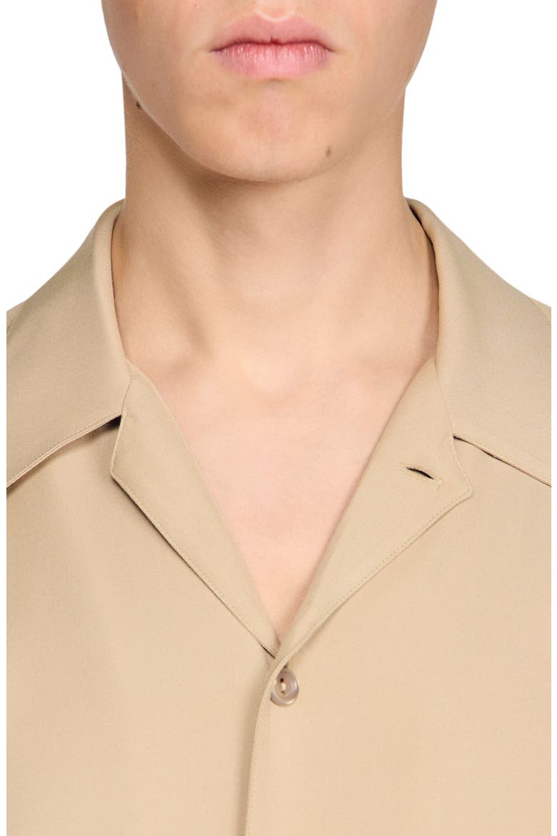 Loose-fit shark collar shirt, Alternate, color, Cappucino