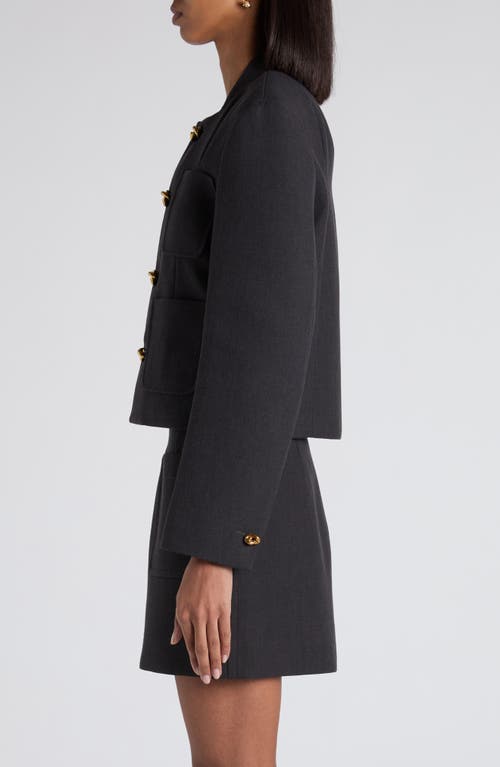 Bottega Veneta Knot-button Light Structured Cotton Jacket In Black