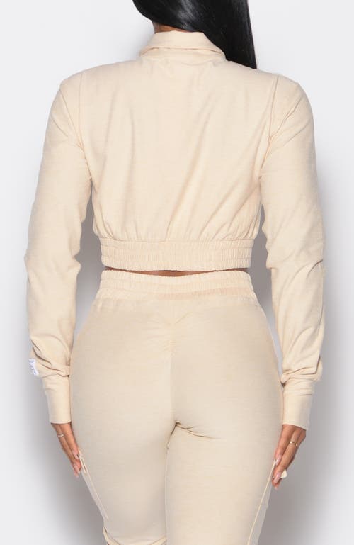 Bombshell Sportswear Cloud Crop Jacket In Neutral