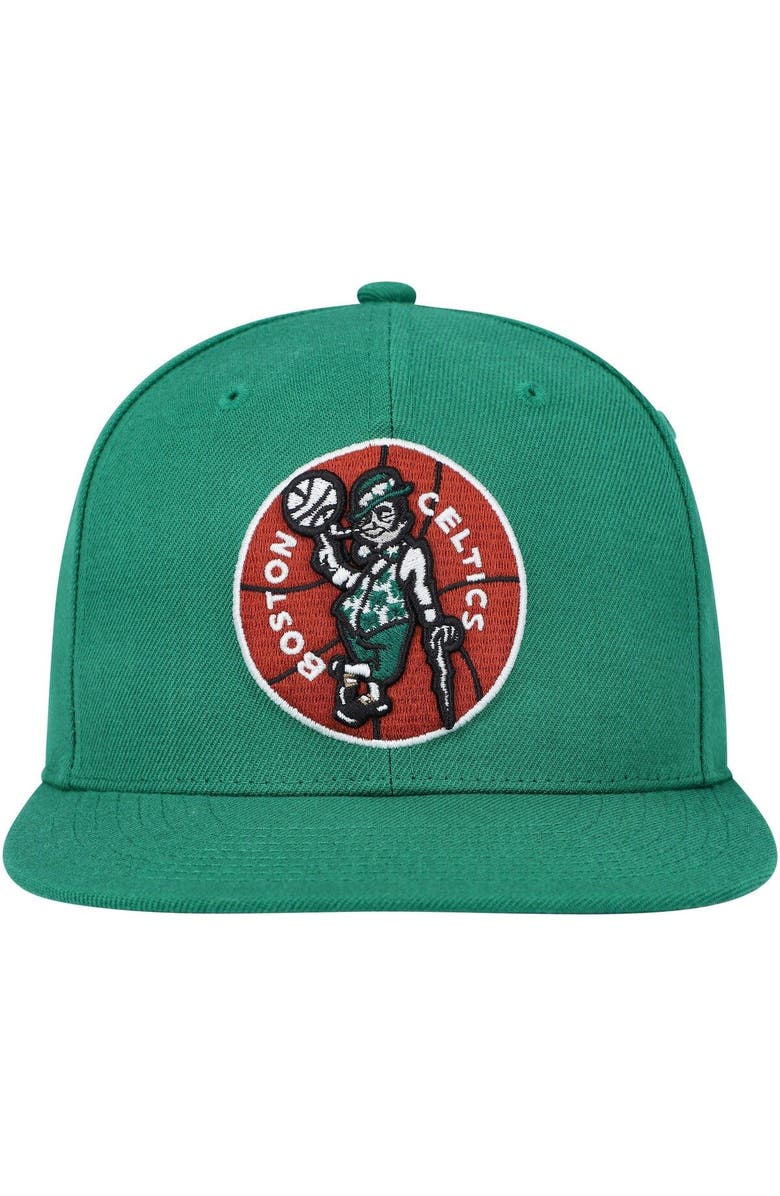 Mitchell & Ness Men's Mitchell & Ness Kelly Green Boston Celtics Hardwood Classics MVP Team Ground 2.0 Fitted Hat, Alternate, color, 