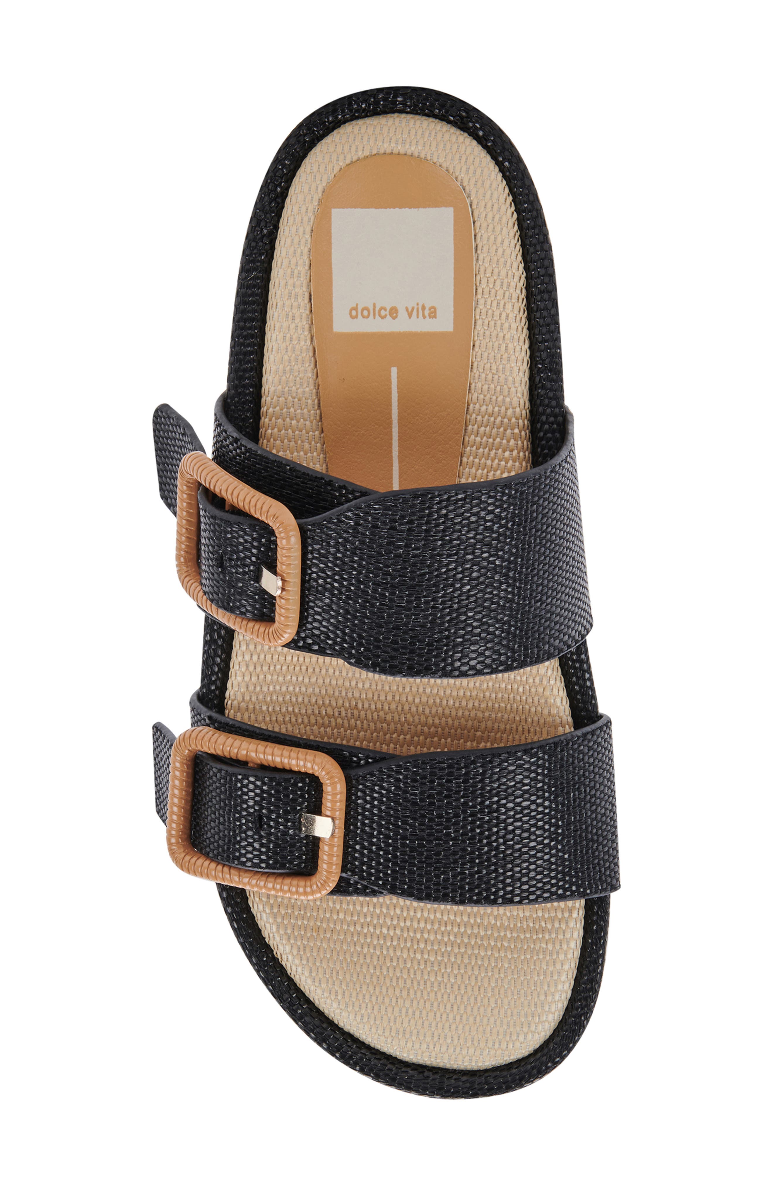 Coryn Platform Sandal, Alternate, color, BLACK RAFFIA