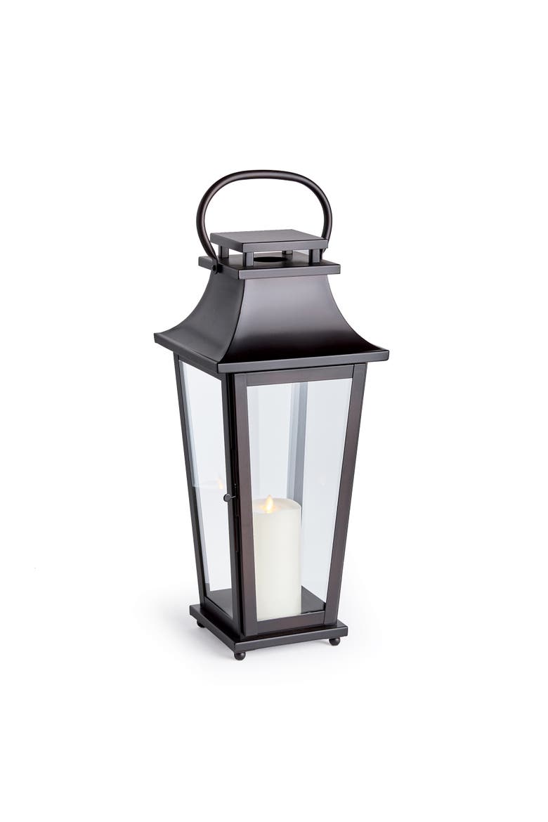 Maurice Outdoor Lantern Candle Holder Medium, Main, color, Black