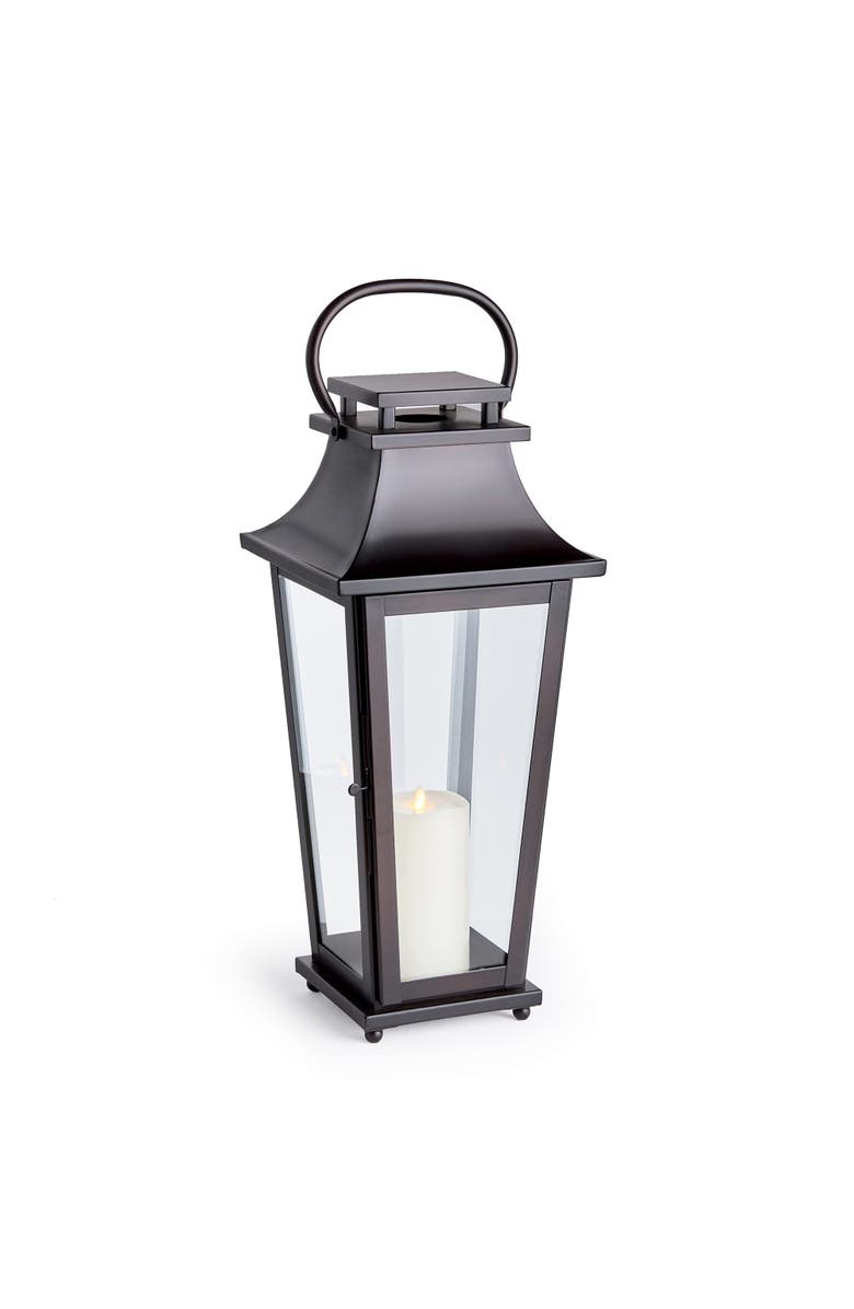 Napa Home & Garden Maurice Outdoor Lantern Candle Holder Medium, Main, color, Black