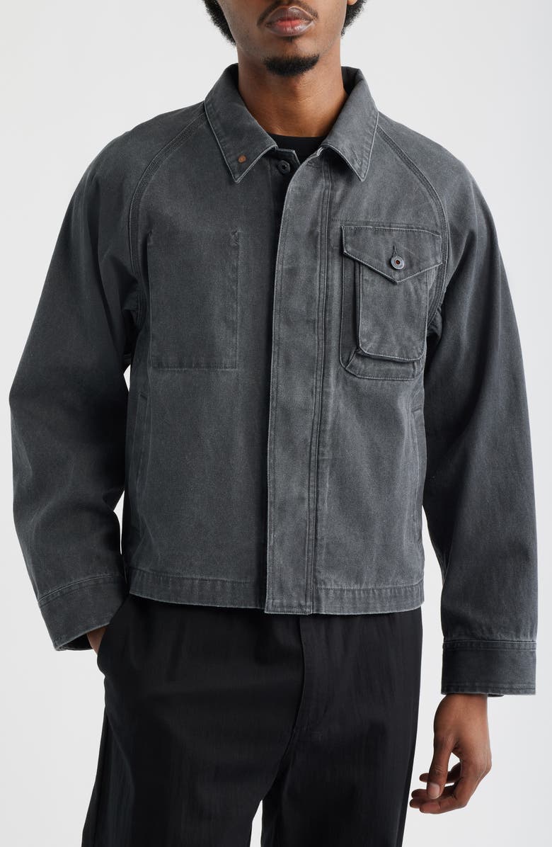 Snow Peak Sulfur Dyed Faded Jacket, Alternate, color, Charcoal