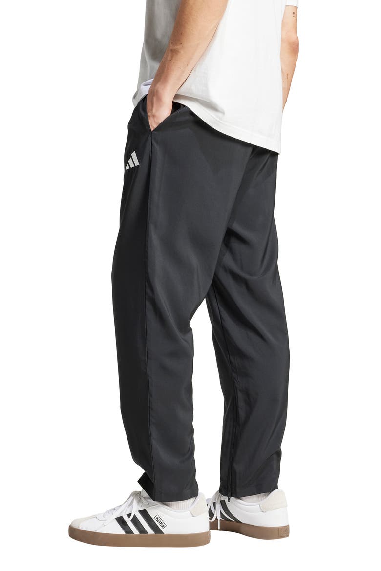 Woven Track Pants, Alternate, color, BLACK/ WHITE