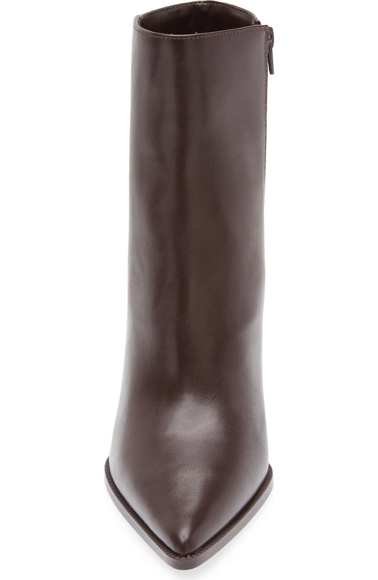 MANGO Nino Block Heel Bootie, Alternate, color, Chocolate