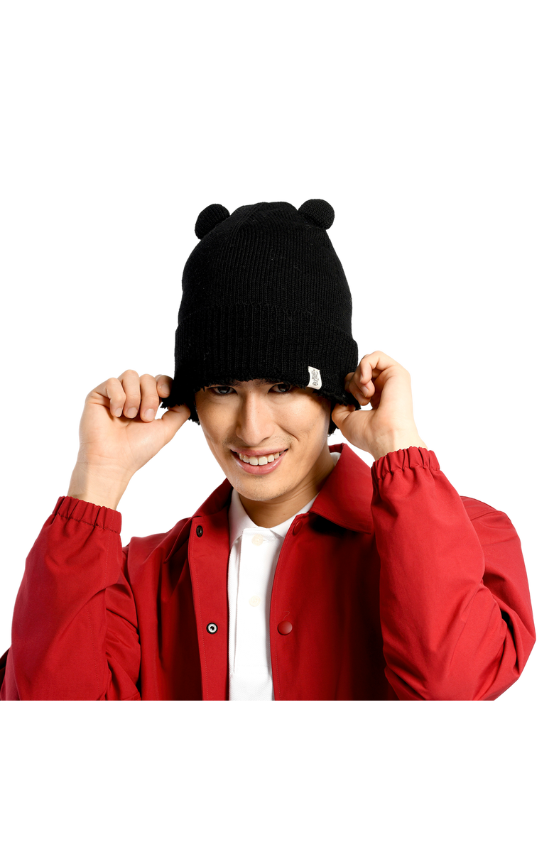 Nirvanna Designs Bear Cub Ears Hat, Alternate, color, Black