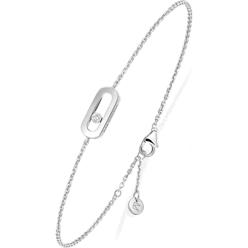 Messika Care Diamond Station Chain Bracelet In White Gold