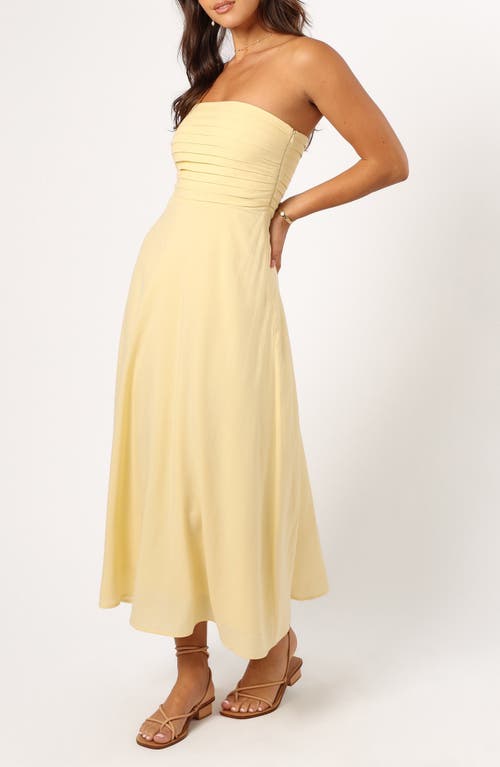 Petal And Pup Petal & Pup Kenna Strapless A-line Dress In Yellow