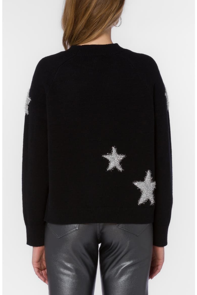 Zinnia Crewneck Sweater, Alternate, color, BLACK SILVER