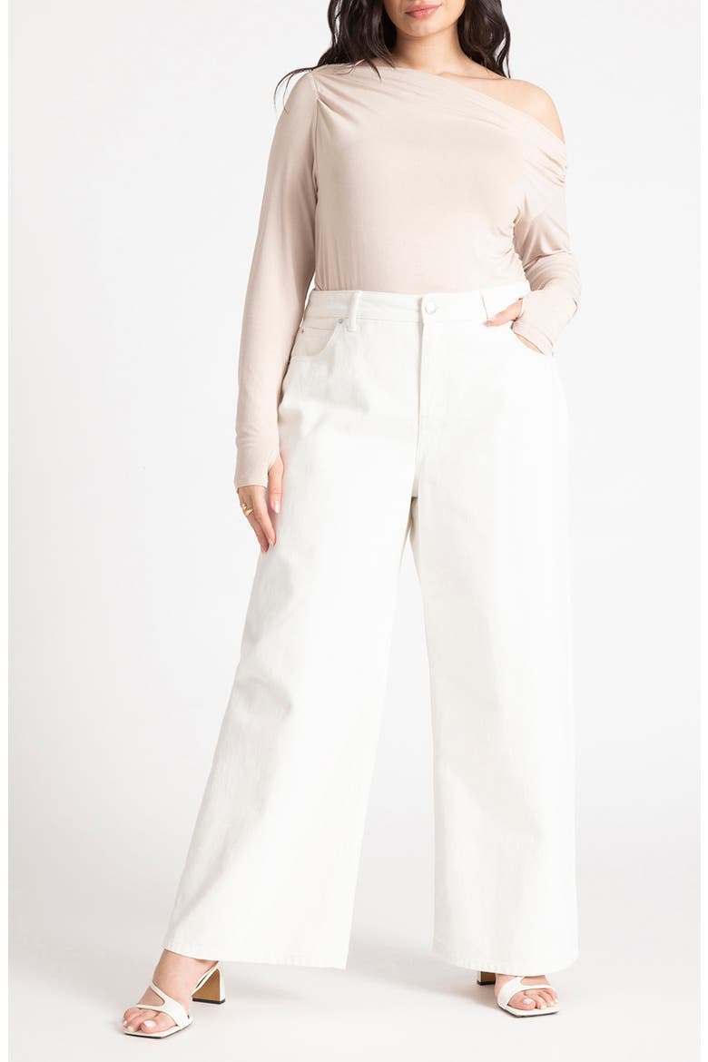 The Yvette Rigid Wide Leg Jean, Alternate, color, WHITE