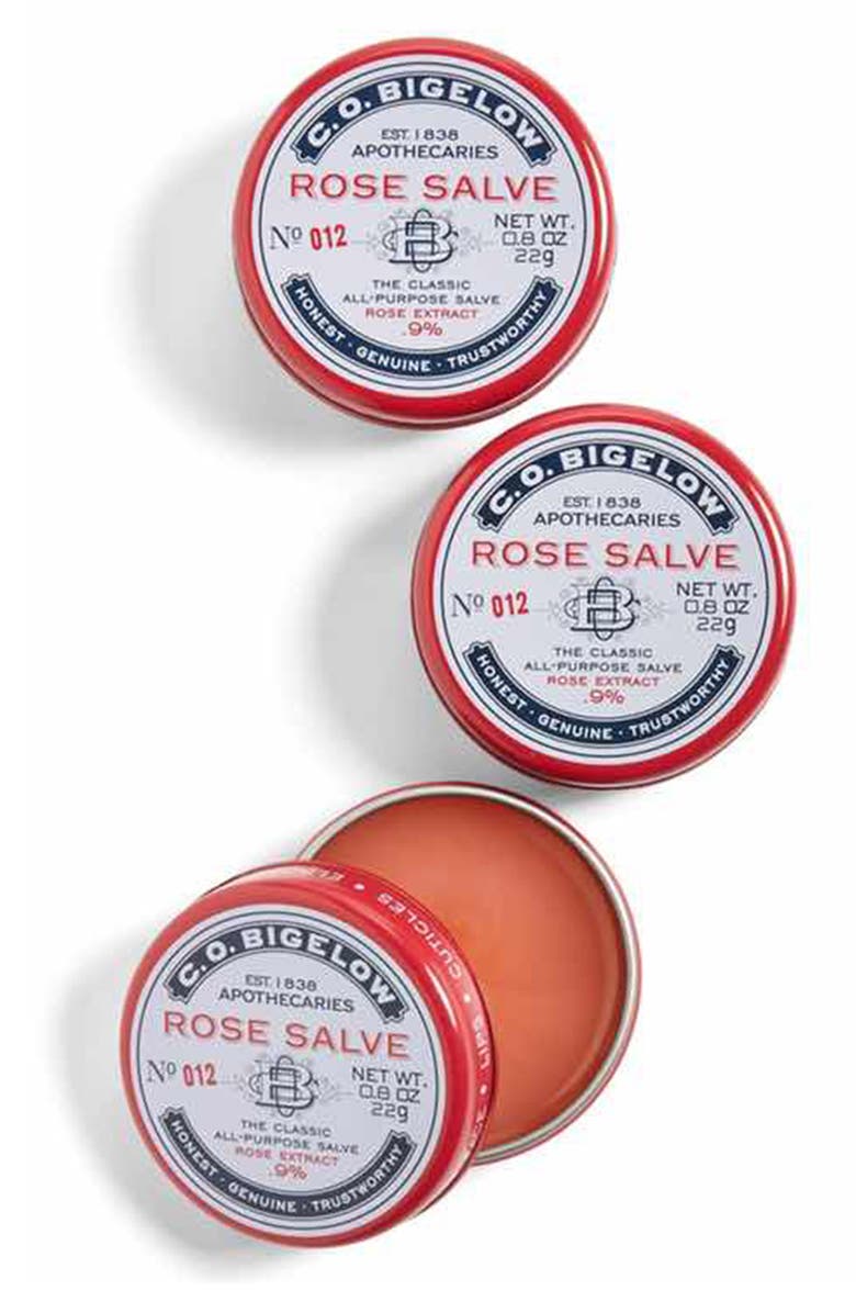 C.O. Bigelow No. 012 Rose Salve Lip Balm Trio, Alternate, color, 