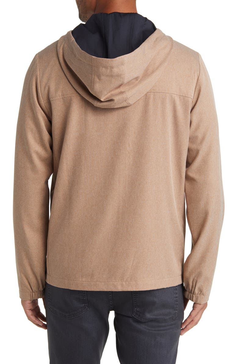 TravisMathew Beer Garden Colorblock Hooded Jacket, Alternate, color, Heather Portabella