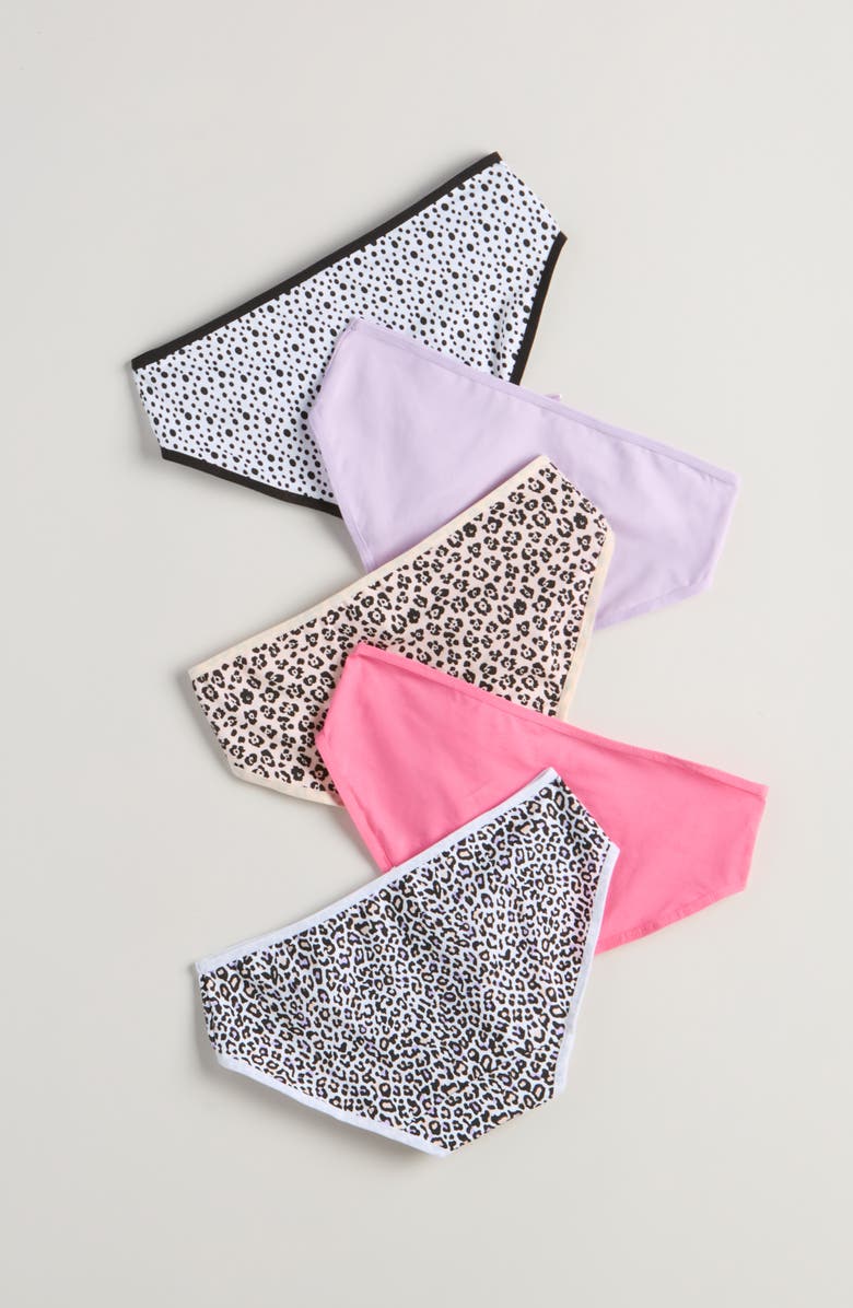 Nordstrom Kids' Assorted 5-Pack Hipster Briefs, Alternate, color, Animal Party Pack
