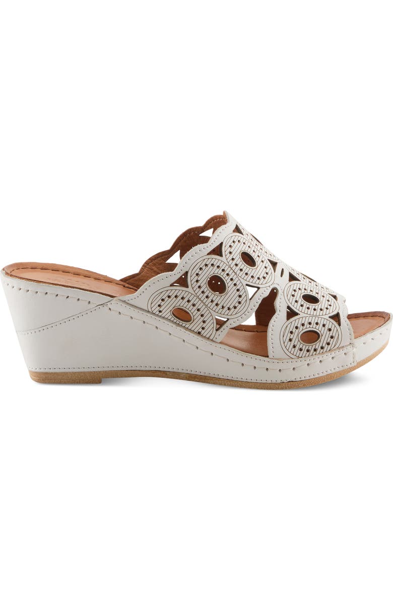 Spring Step Labarnas Platform Wedge Slide Sandal, Alternate, color, White