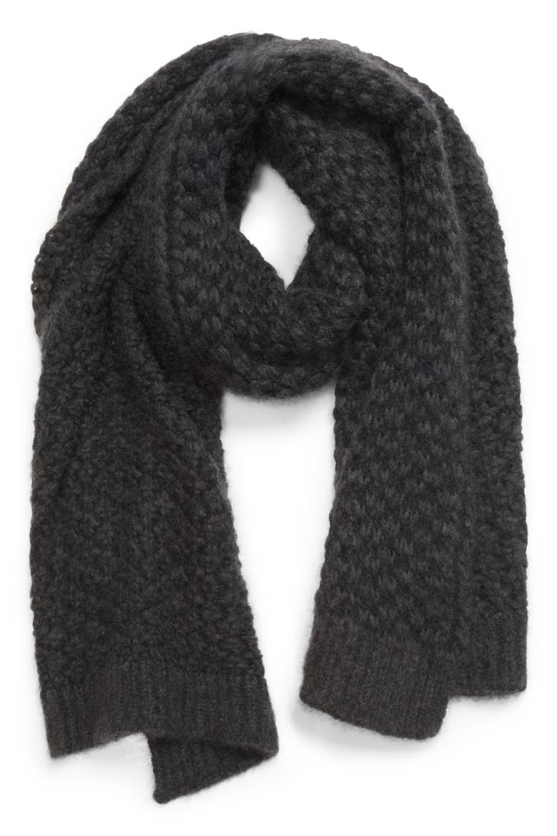 Eva Cashmere, Silk & Wool Scarf, Alternate, color, CLOUD CL BLK Q26302