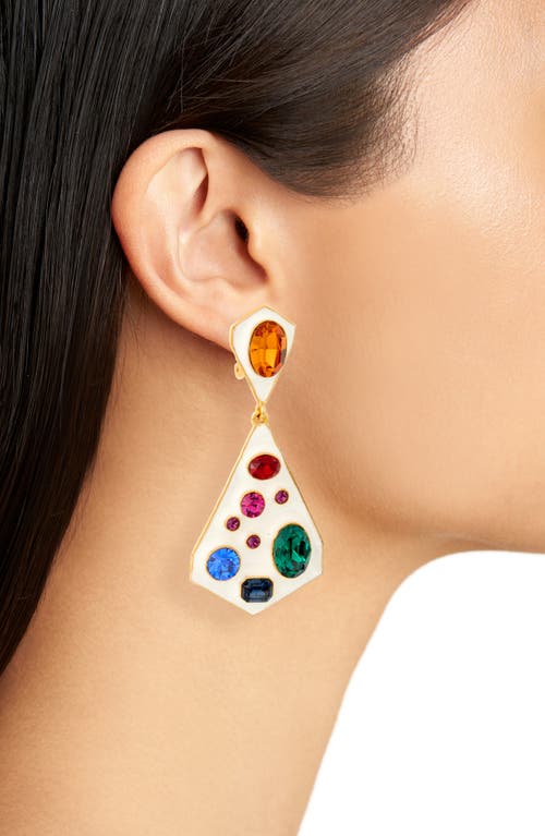Kenneth Jay Lane Enamel Clip-on Drop Earrings