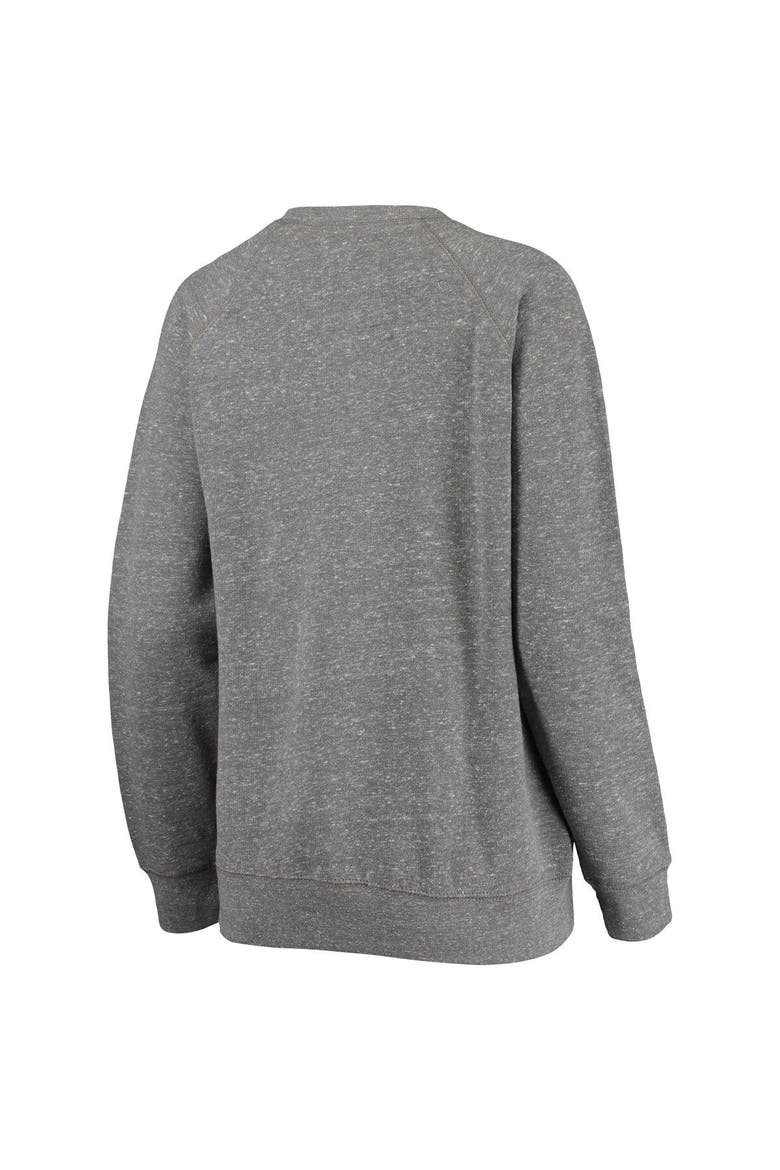 Women's Pressbox Heathered Gray Cincinnati Bearcats Edith Vintage Knobi Raglan Pullover Sweatshirt, Alternate, color, Heather Gray