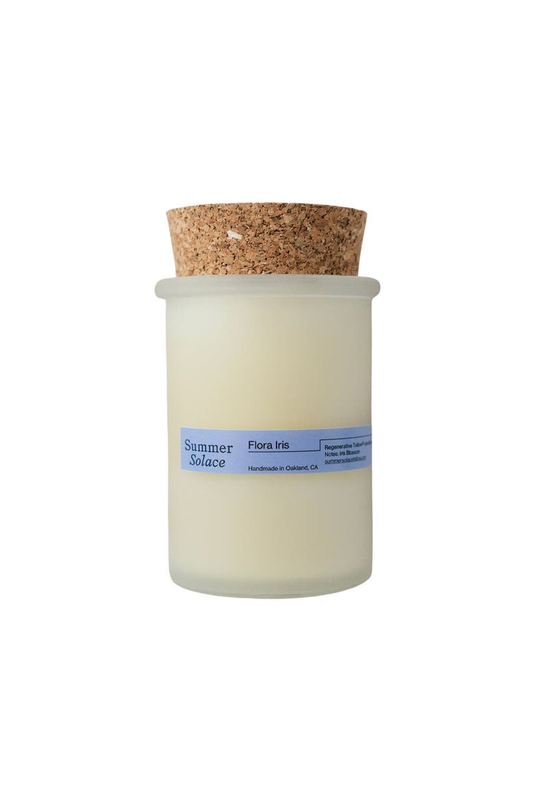 Flora Iris Regenerative Tallow Candle, Main, color, Off-white / Light Brown