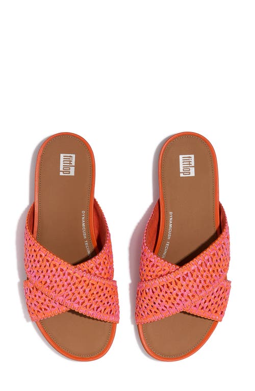 Fitflop Gracie Woven Slide Sandal In Orange