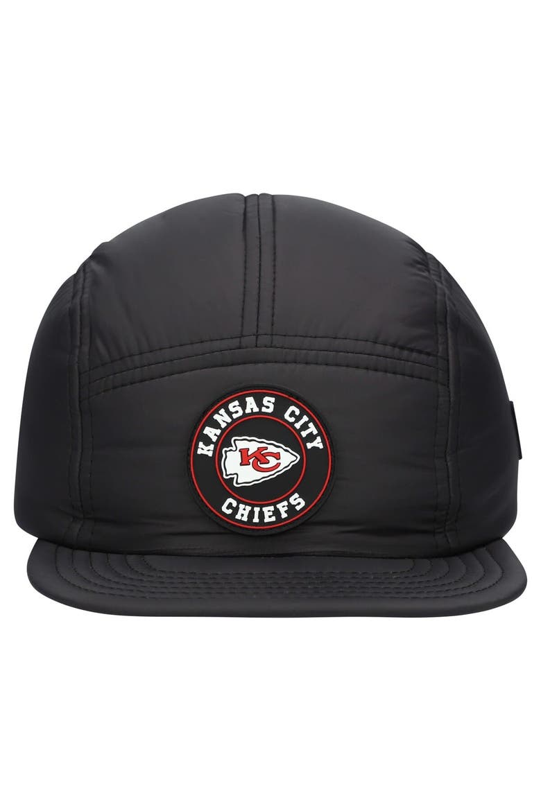 Men's New Era  Black Kansas City Chiefs Quilted Camper Adjustable Hat, Alternate, color, Black