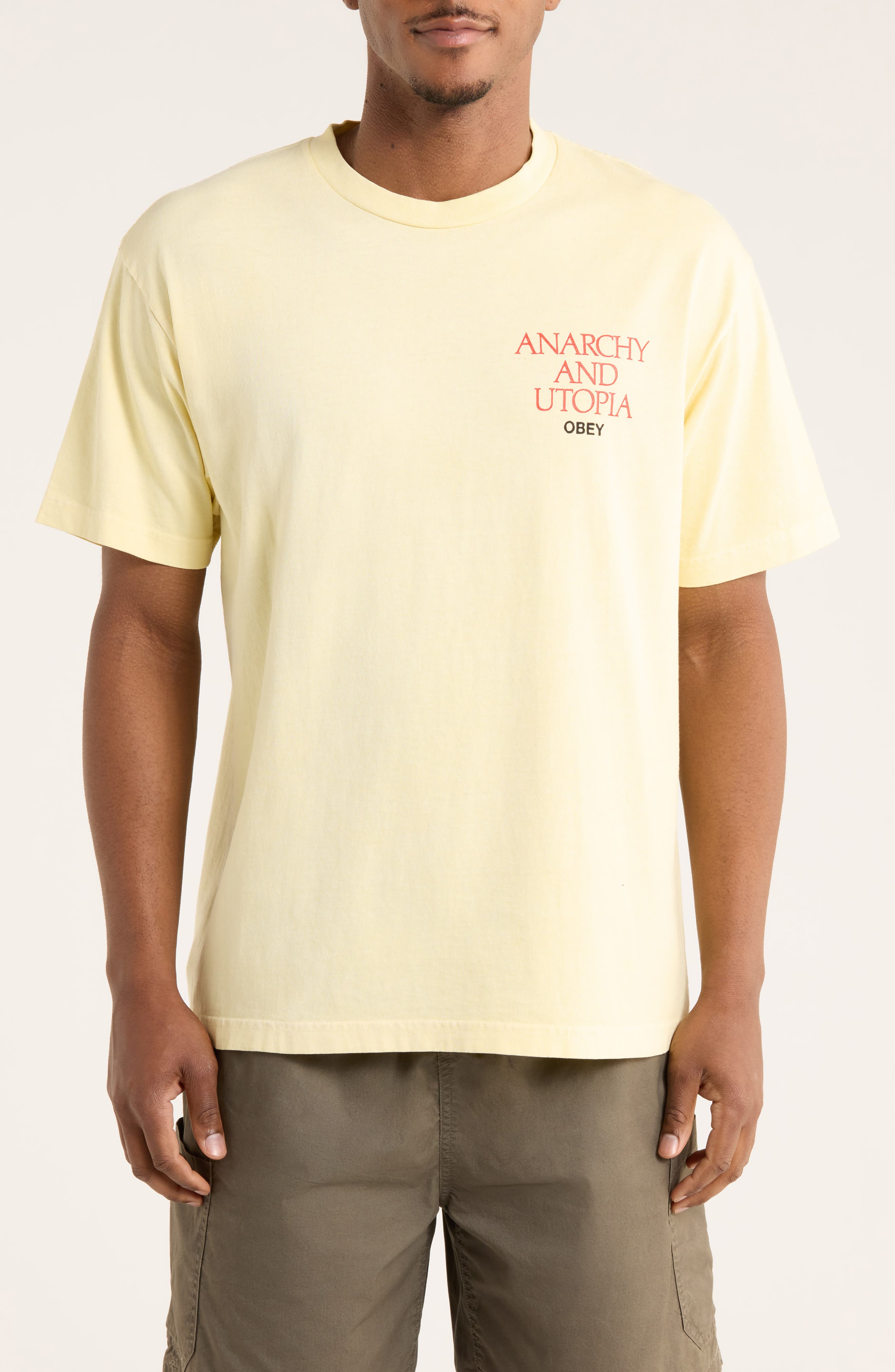 Obey Anarchy & Utopia Graphic T-Shirt