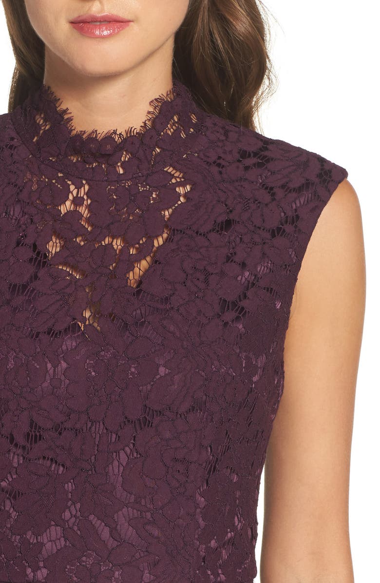 Vince Camuto Open Back Lace Sheath Dress, Alternate, color,