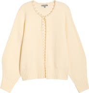 Wit & Wisdom Faux Pearl Trim Cardigan