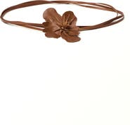 MANGO Flower Thin Leather Belt