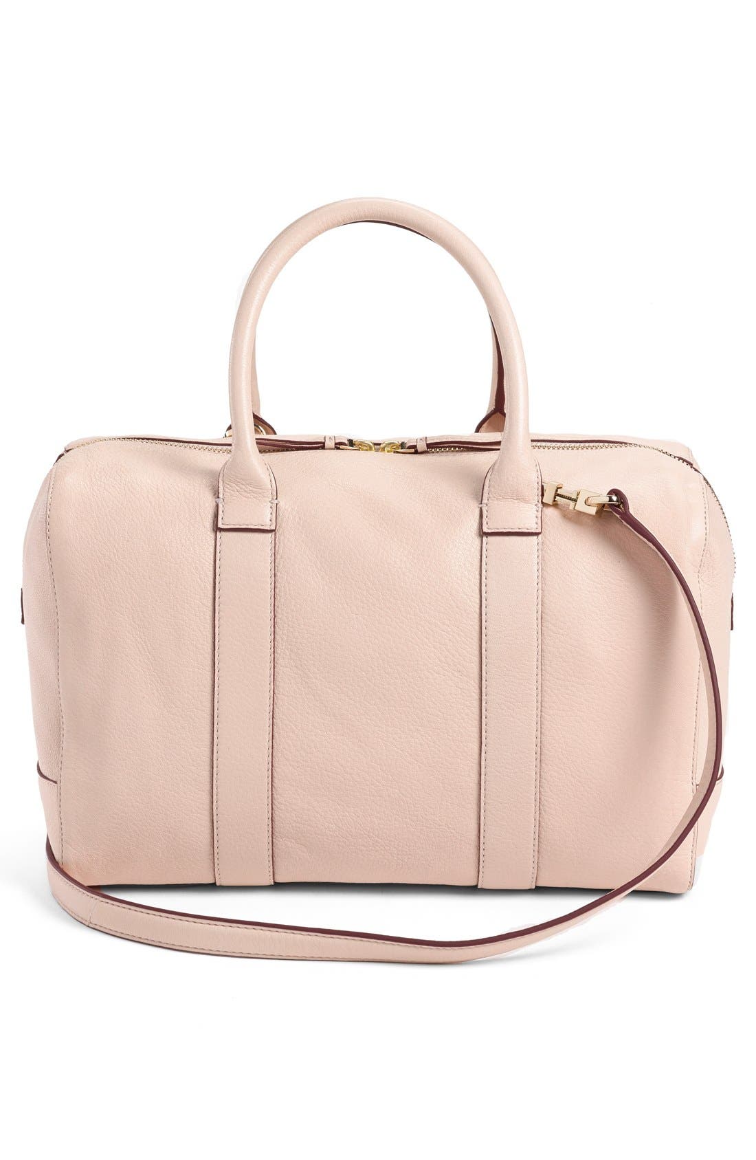 'Brody' Leather Satchel, Alternate, color, LIGHT OAK