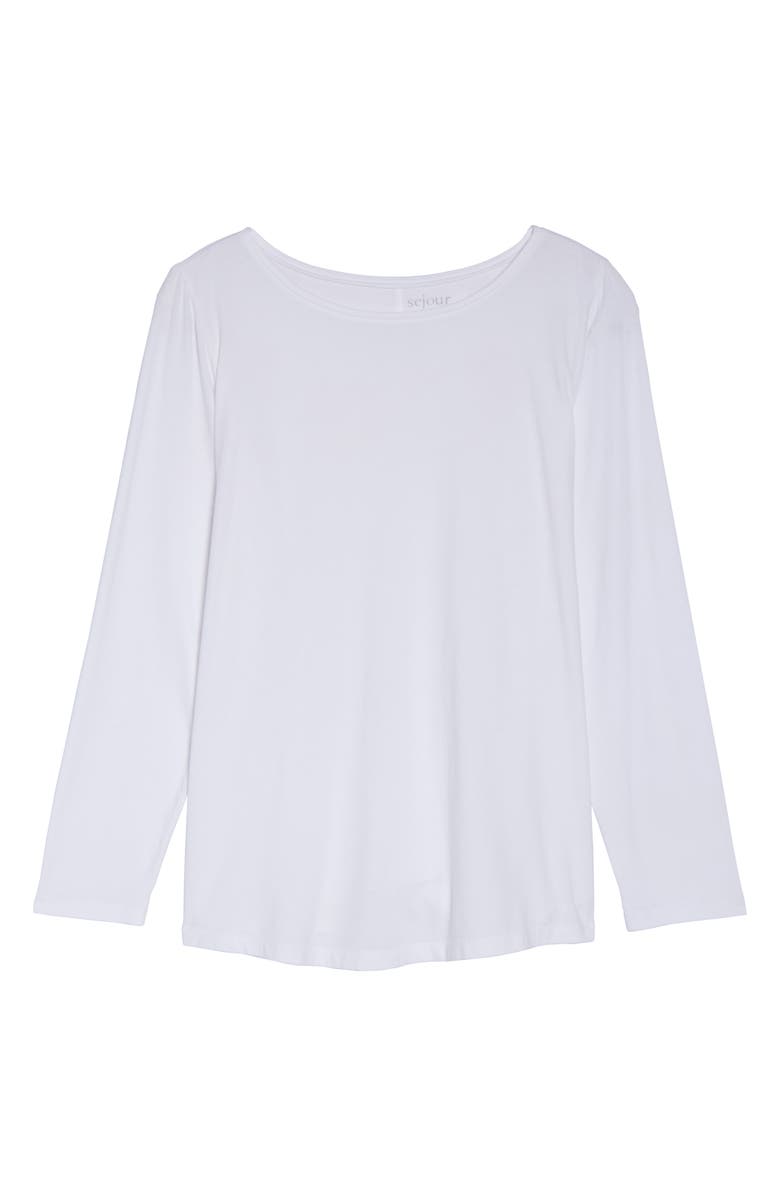 Sejour Ballet Neck Long Sleeve Tee, Main, color,